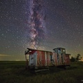 2019-08-05 Milky Way + Old Train Caboose 2 - Michael St. Laurent